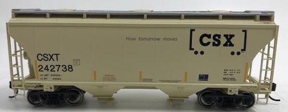 Walthers 910-7534 HO Scale CSX 39' Trinity 3281 2-Bay Covered Hopper #242738