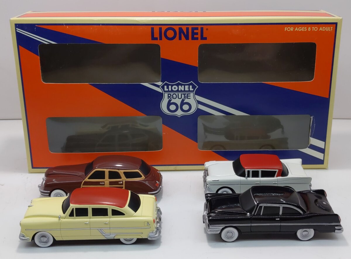 Lionel 6-22990 O Route 66 Automobiles Classic Static Cast Autos (Box of 4)