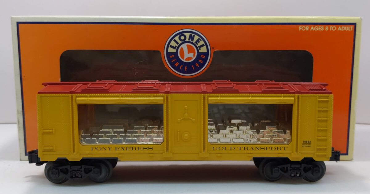 Lionel 6-19683 O Gauge Pony Express Gold Mint Car