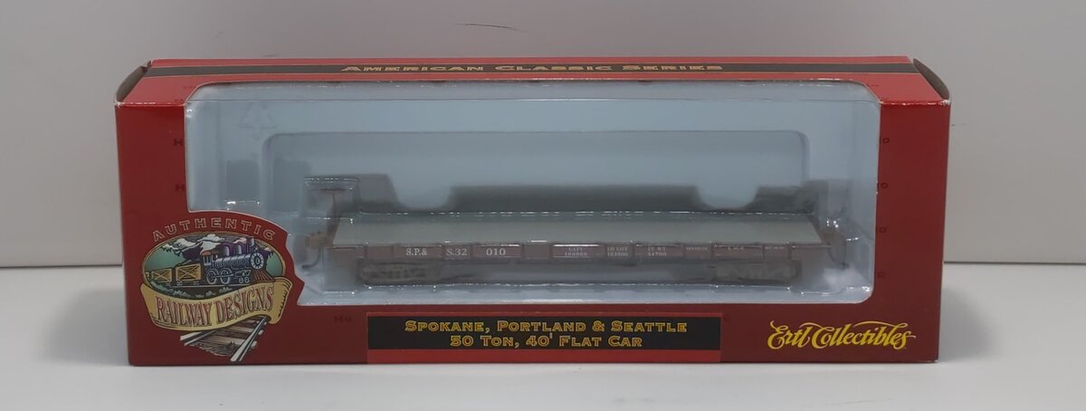 Ertl 4978 HO Scale Spokane Portland & Seattle 50 Ton 40' Flat Car # 32010