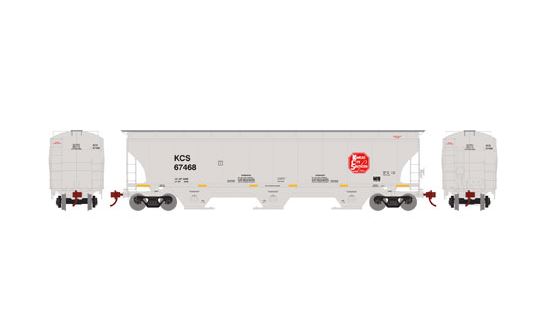 Athearn 89599 HO KCS Trinity 3-Bay Covered Hopper #67468 - RTR
