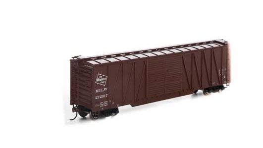 Athearn 90096 HO Milwaukee Railroad RTR 50' Single Sheathed Box Car #272017