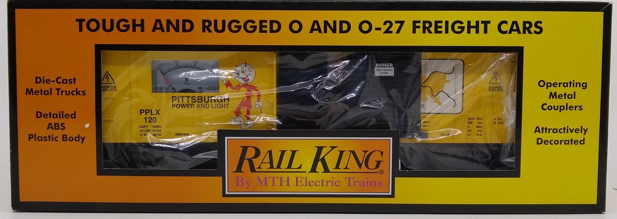 MTH 30-74943 O Pittsburgh Power & Light RailKing Boxcar with Power Meter