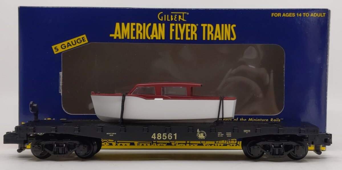American Flyer 6-48561 S Scale Central Railroad of New Jersey Flatcar w/Boat