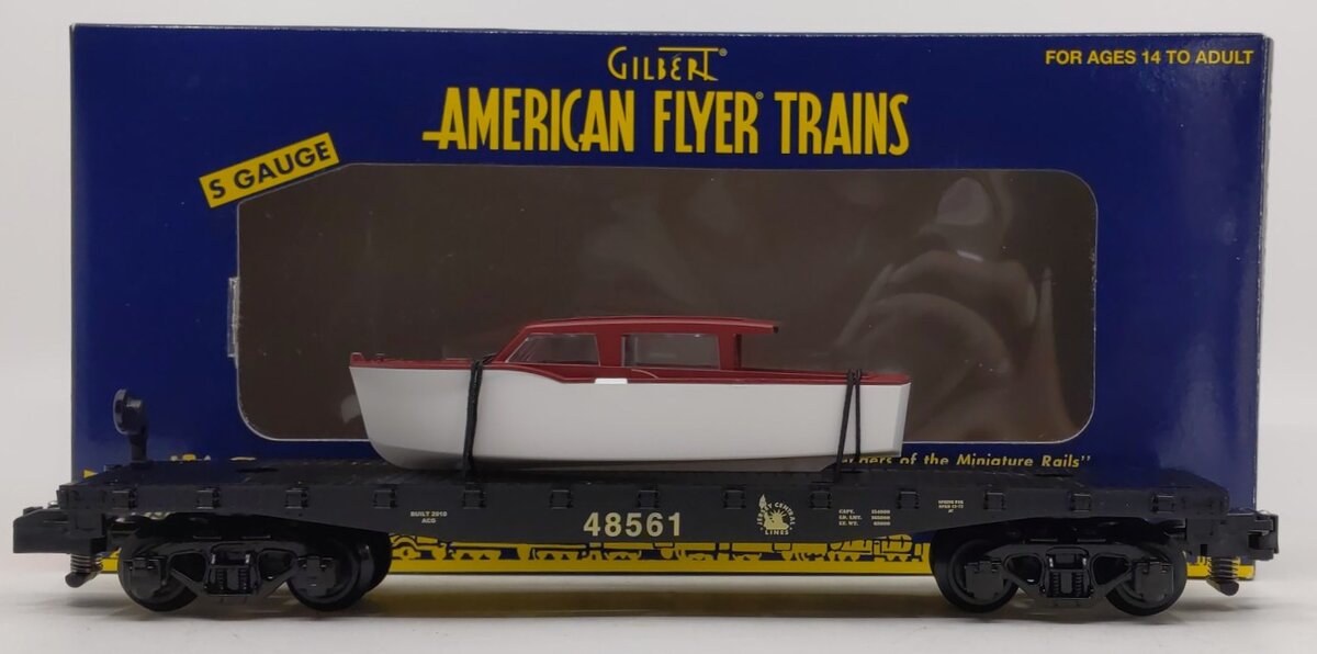 American Flyer 6-48561 S Gauge Central Railroad of New Jersey Flatcar w Boat