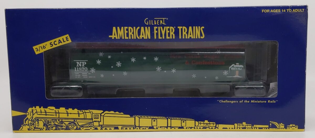 American Flyer 6-48664 S Christmas Cylindrical 3-Bay Hopper
