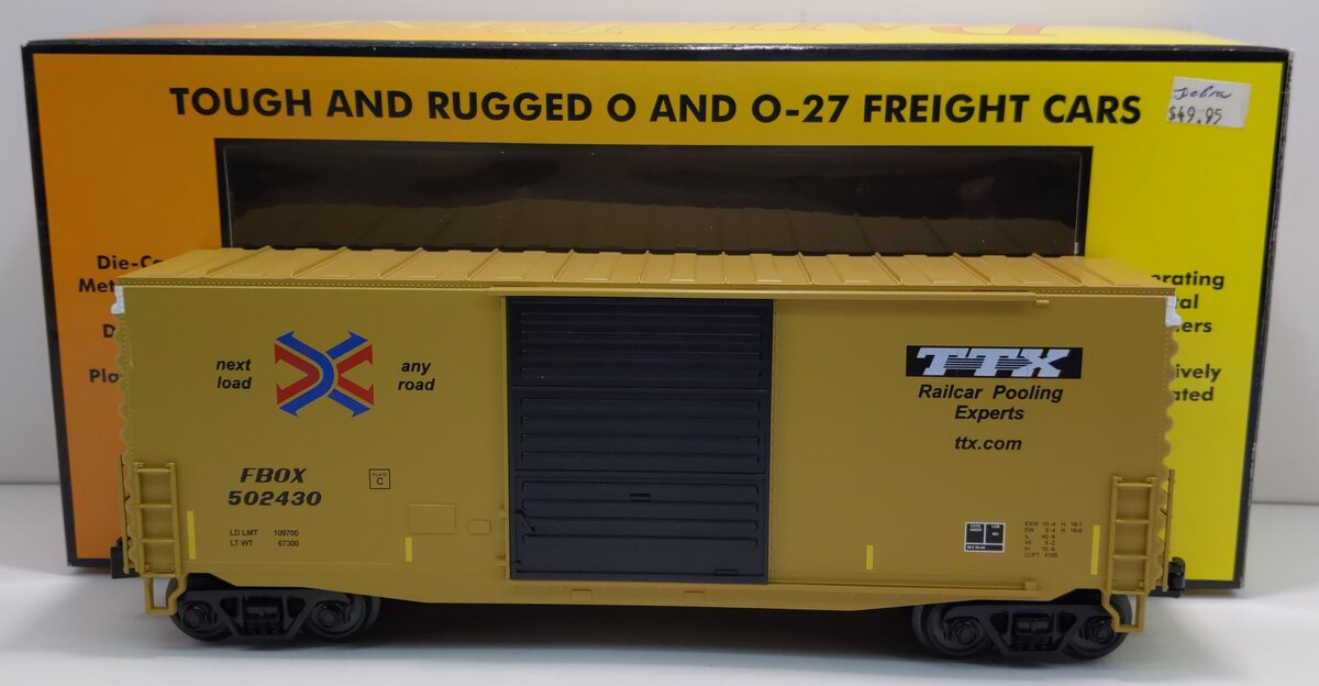 MTH 30-74647 O TTX 40' Hi-Cube Boxcar #502430
