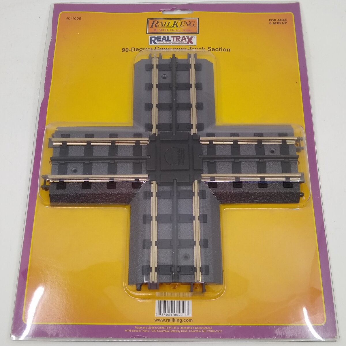 MTH 40-1006 O RealTrax 90 Degree Crossing Track Section Ritetrax