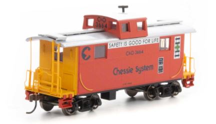 Athearn 74275 HO Chessie/C&O  RTR 2-Window Caboose #3664