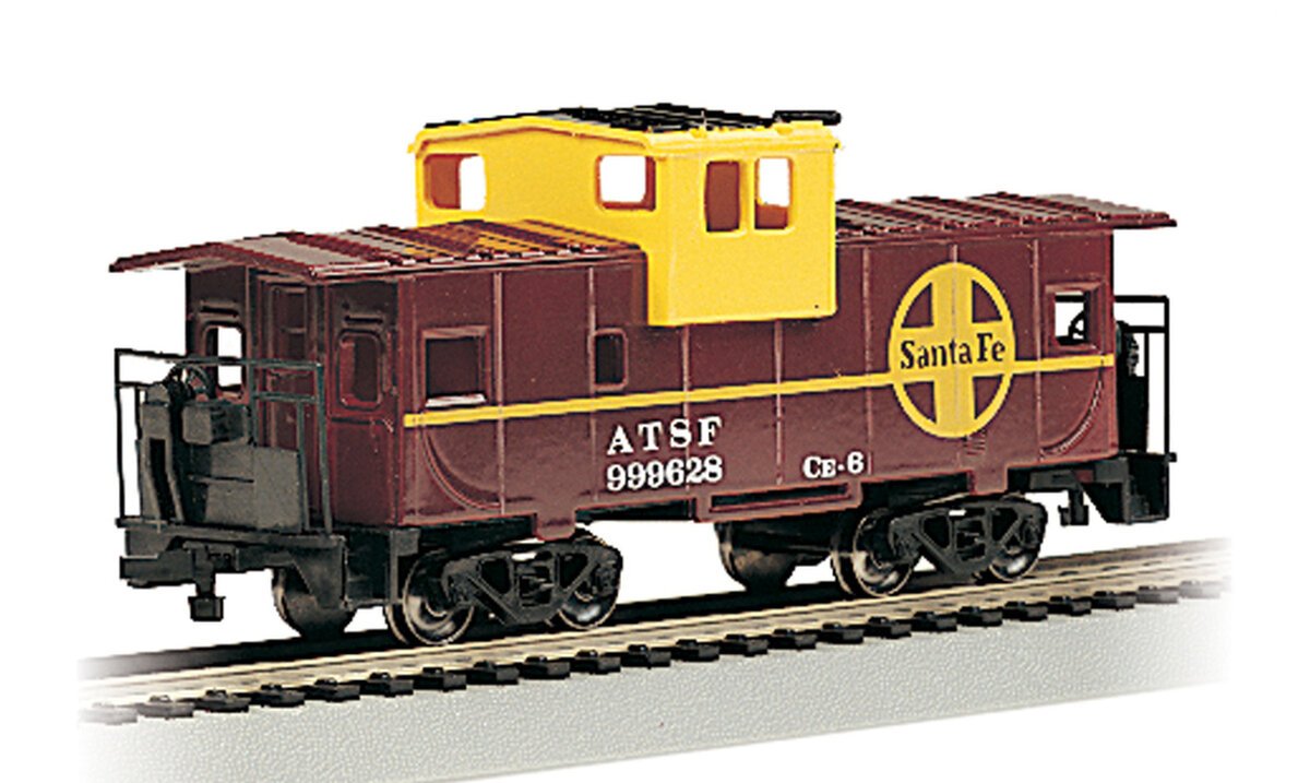 Bachmann 17702 HO Atchison, Topeka & Santa Fe 36' Wide-Vision Caboose