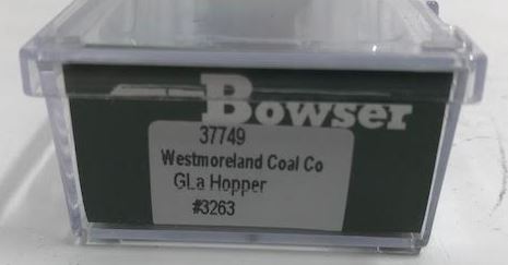 Bowser 37749 N Westmoreland Coal Co. PRR Class GLa 2-Bay Open Hopper #3263
