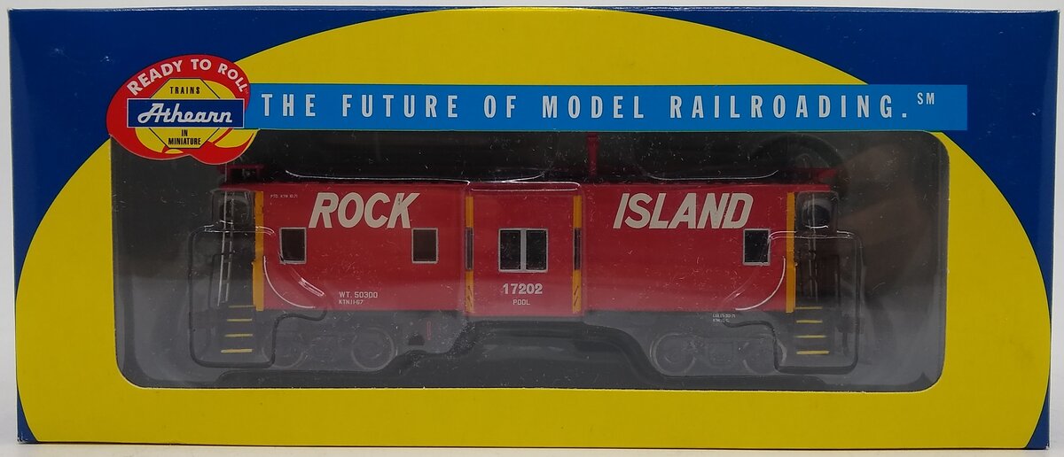 Athearn 74708 HO Scale Rock Island Bay Window Caboose #17202