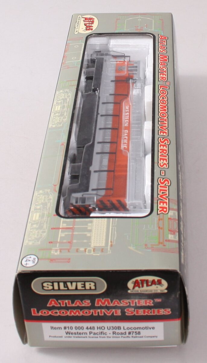 Atlas 10000448 HO Scale Western Pacific U30B Diesel Locomotive #758