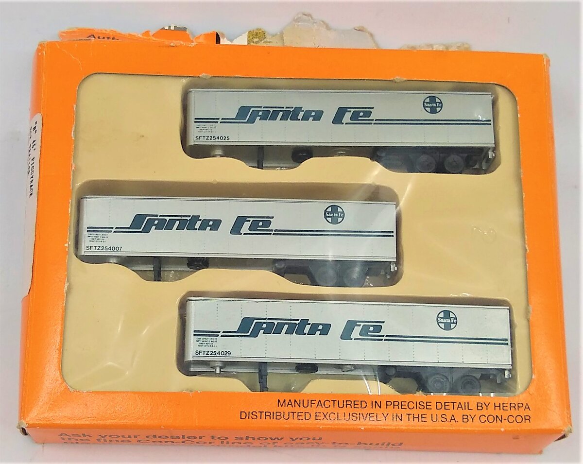Con-Cor 0004-006101 N 45' Piggyback Box Trailer (Pack of 3)