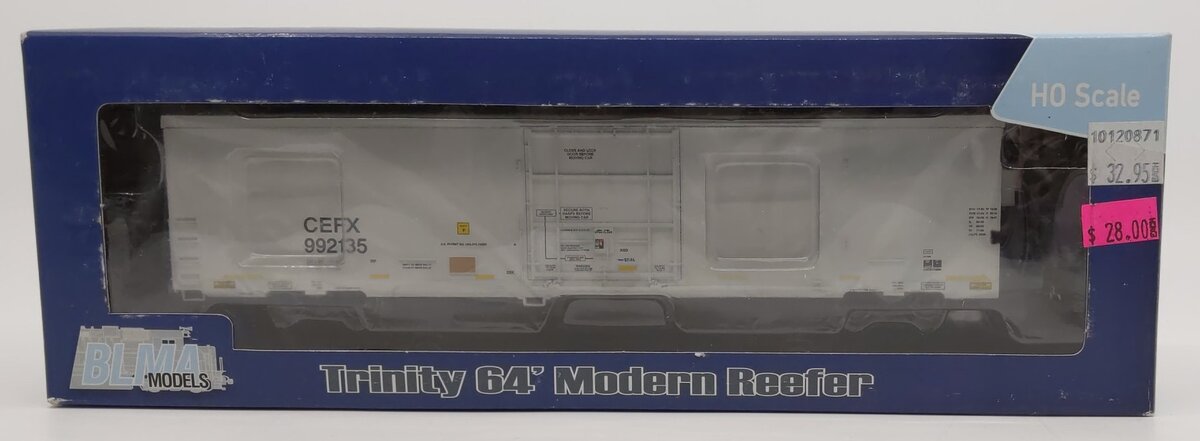 BLMA Models 52917 HO Scale CEFX Trinity 64' Reefer #992135