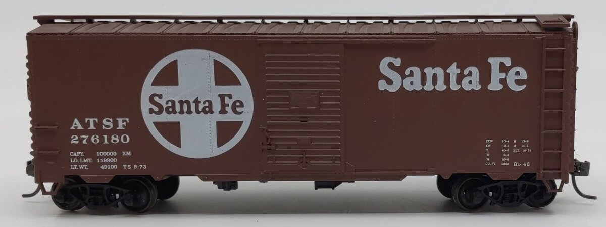 Accurail 3201 HO Scale Santa Fe ATSF AAR 40' Steel Box Car # 276180 Kit