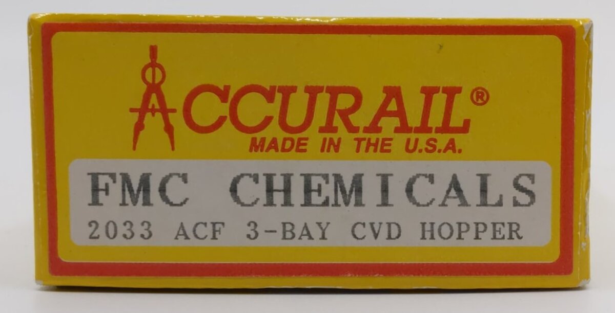 Accurail 2033 HO Scale FMC Chemicals ACF 3-Bay Covered Hopper #45300