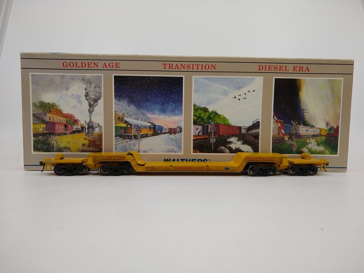 Walthers 932-5634 HO Union Pacific 75' Depressed Center Four Truck Flat Car Kit
