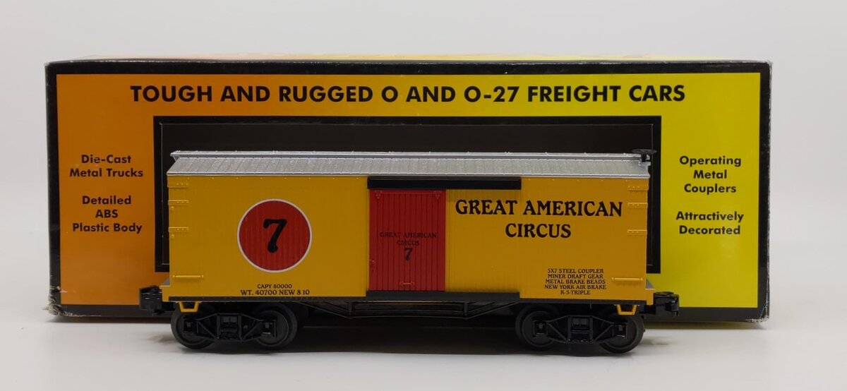 MTH 30-74731 O Gauge Circus 19th Century 34' Boxcar