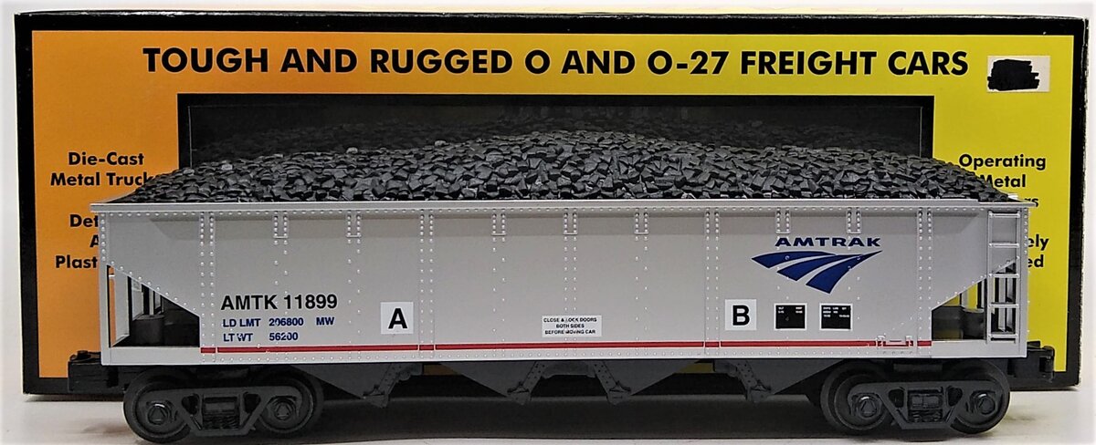 MTH 30-75414 O Amtrak 4-Bay Hopper Car #11899