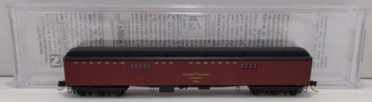 Micro-Trains 14700180 Norfolk &Western 70' Heavyweight Baggage Car #1334