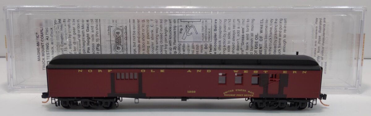 Micro-Trains 14800180 N Norfolk & Western 70' Mail Baggage Car #1202