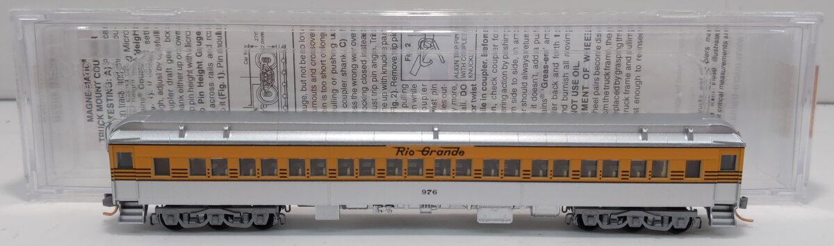Micro-Trains 14500160 N D&RGW 78' Heavyweight Paired Window Coach Car #976
