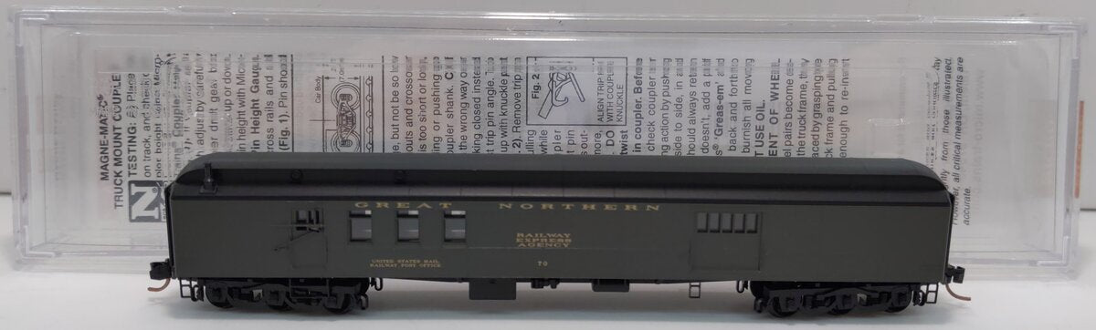 Micro Trains 14800020 N Great Northern 70' Heavyweight Mail Baggage Car #70
