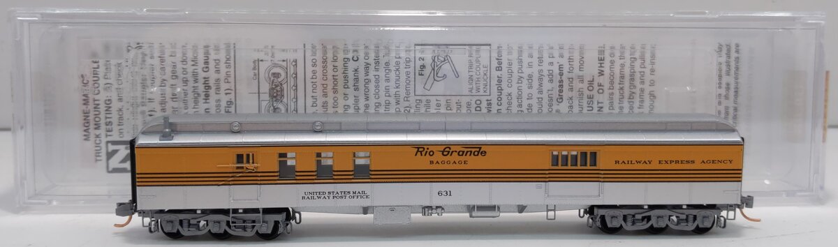 Micro-Trains 14800160 N DRGW Heavyweight Mail Baggage Car #631