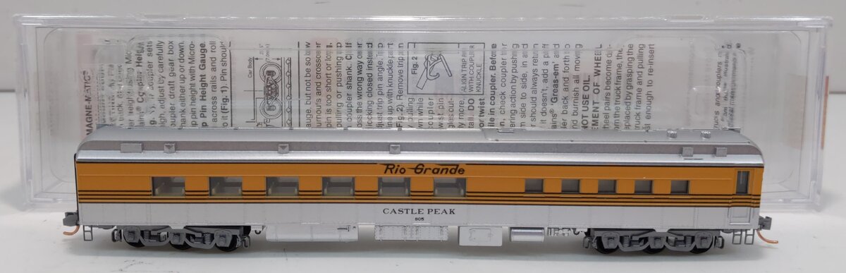 Micro-Trains 14600160 N DRGW Castle Peak 80' Heavyweight Diner Car #805