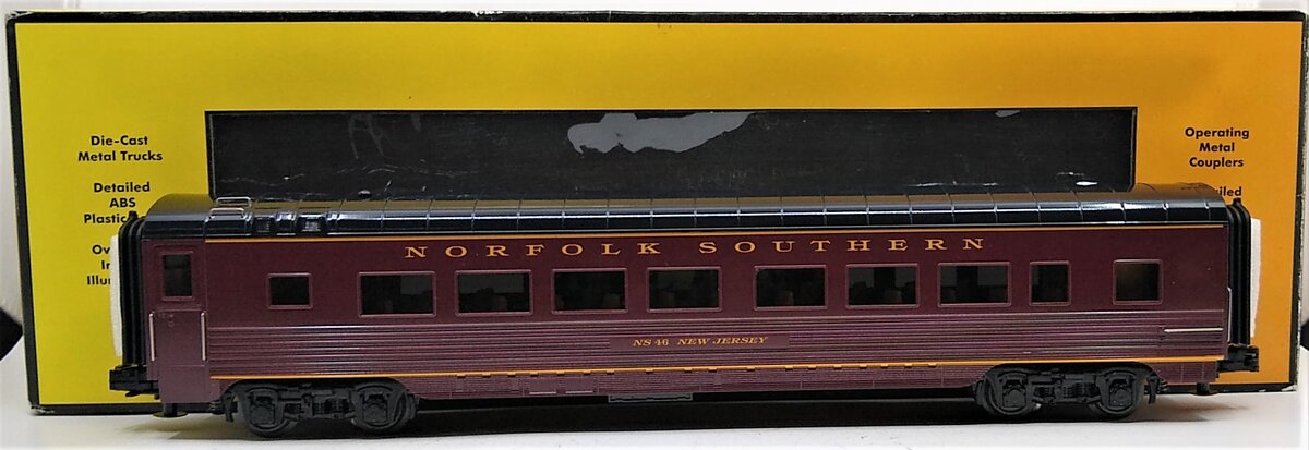 MTH 30-67779 O Norfolk Southern RailKing 60' Streamlined ABS Coach Car