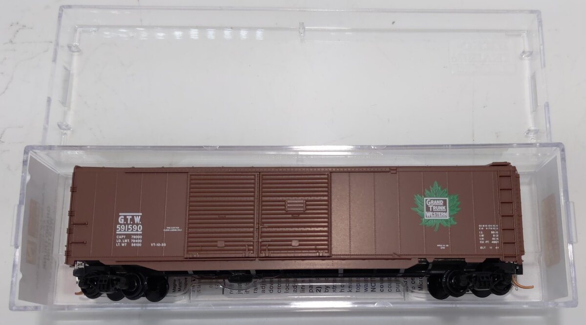 Micro-Trains 07800160 N GTW 50' Double Side Door Auto Boxcar #591590