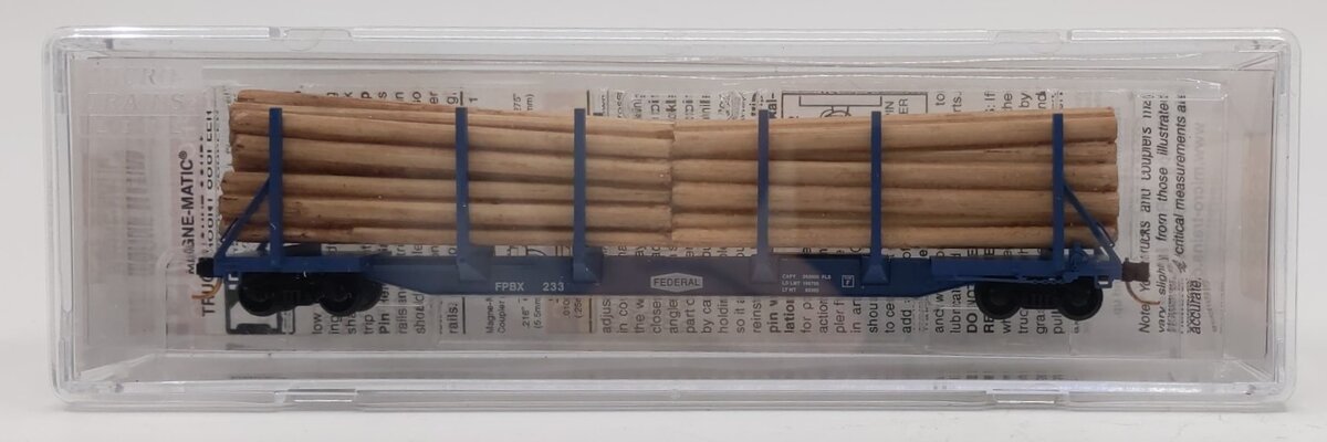 Micro-Trains 11500022 N Federal Paper Board 65' 100 Ton Log Car w/Load #233
