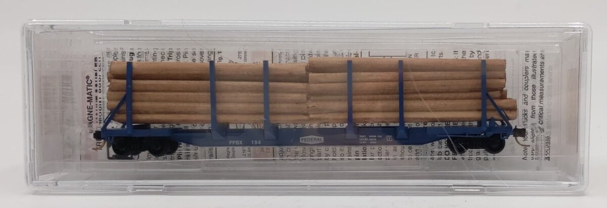 Micro-Trains 11500021 N Federal Paper Board 65' 100 Ton Log Car w/Load #194