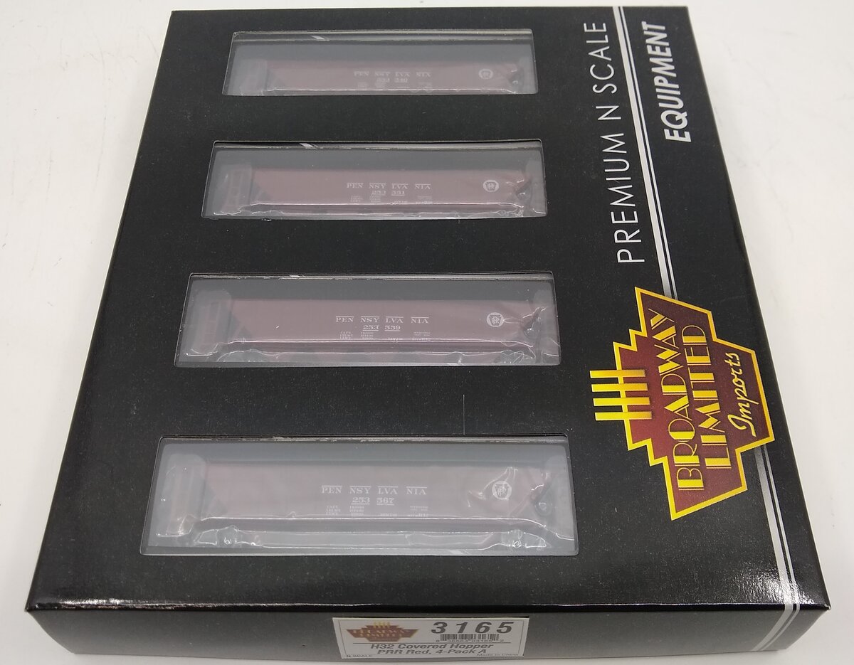 Broadway Limited 3165 N Pennsylvania H32 Covered Hopper Freight Car Red (4)