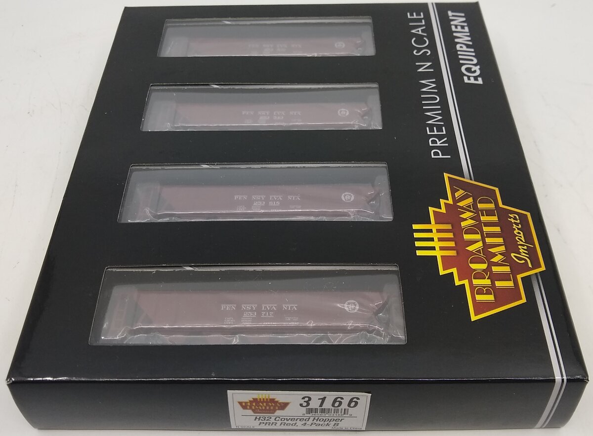 Broadway Limited 3166 N PRR Class H32 5-Bay Covered Hopper Set B (Pack of 4)