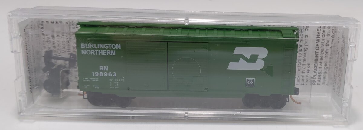 Micro-Trains 02300080 N Scale BN 40' Double Door Standard Boxcar #198963