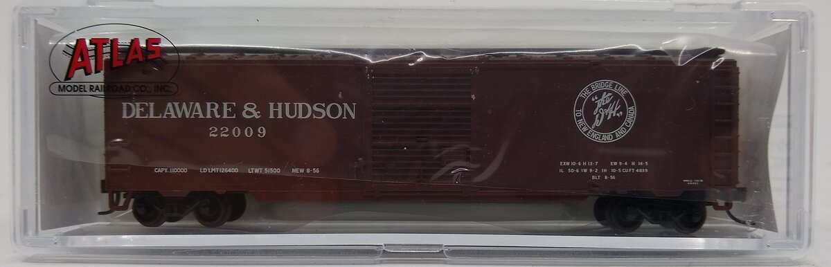 Atlas 50001594 N Scale Delaware & Hudson 50' Single Door Box #22009