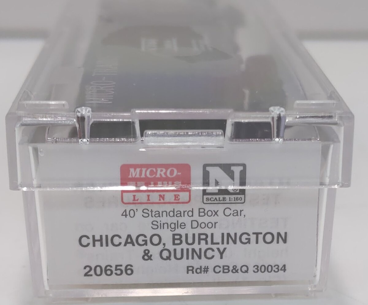 Micro-Trains 02000656 N CB&Q 40' Standard Single Door Boxcar #30034