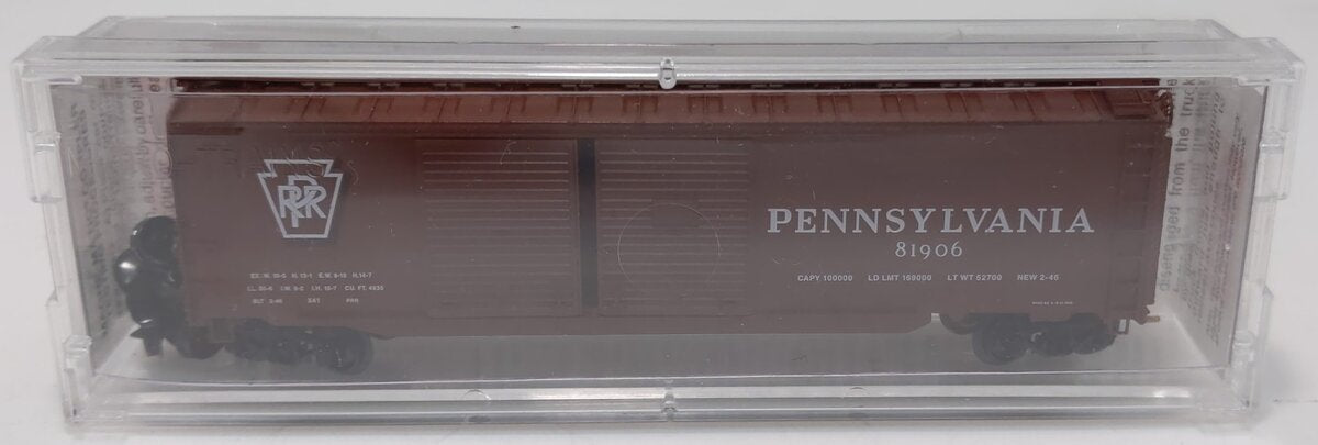Micro-Trains 07800010 N PRR 50' Double Side Doors & End Door Auto Boxcar #81906