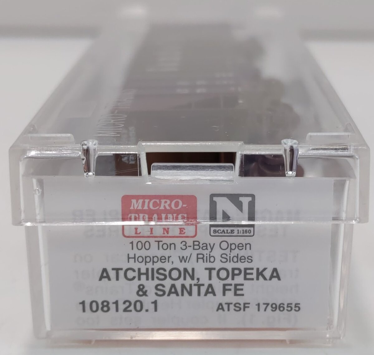 Micro-Trains 108120.1 N ATSF 3-Bay Rib Side Open Hopper #179655 with Load