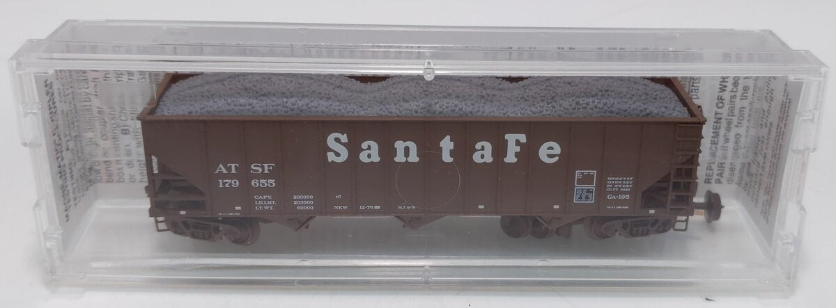 Micro-Trains 108120.1 N ATSF 3-Bay Rib Side Open Hopper #179655 with Load
