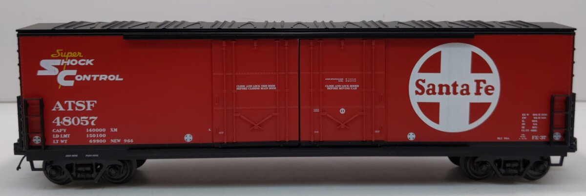MTH 20-93750 O Santa Fe 50' Double Door Plugged Boxcar #48057
