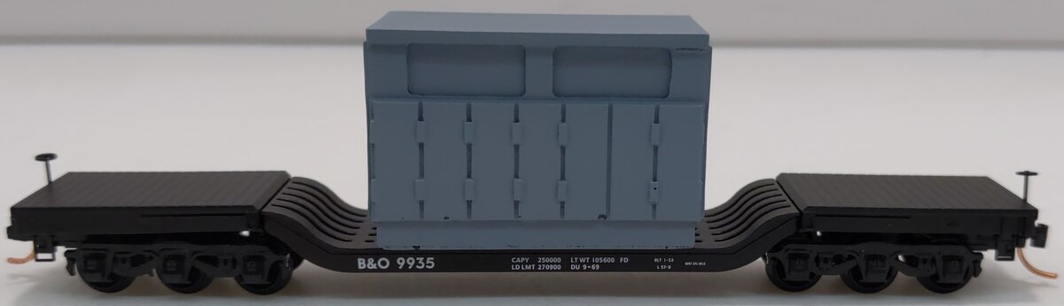 Micro-Trains 10900210 N B&O Heavyweight Depressed Center Flatcar w/Load #9935