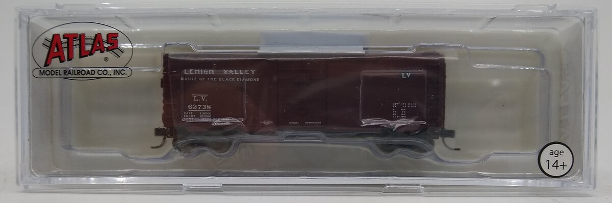Atlas 50000955 N Scale Lehigh Valley 40' PS-1 Boxcar w/7' Door #62738