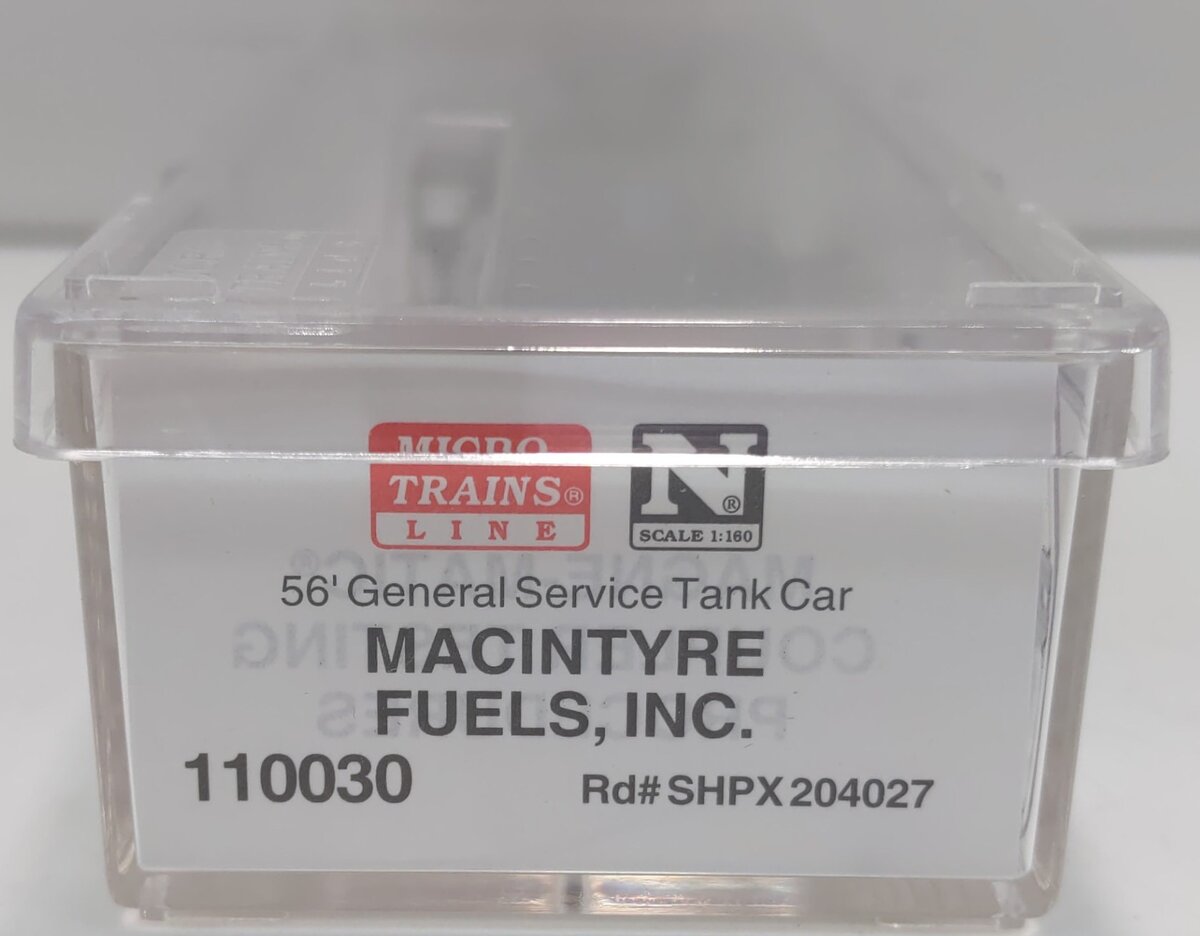 Micro-Trains 11000030 N Macintyre Fuels 56' General Service Tank Car #204027