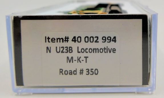 Atlas 40002994 N Scale M-K-T U23B Diesel Locomotive #350