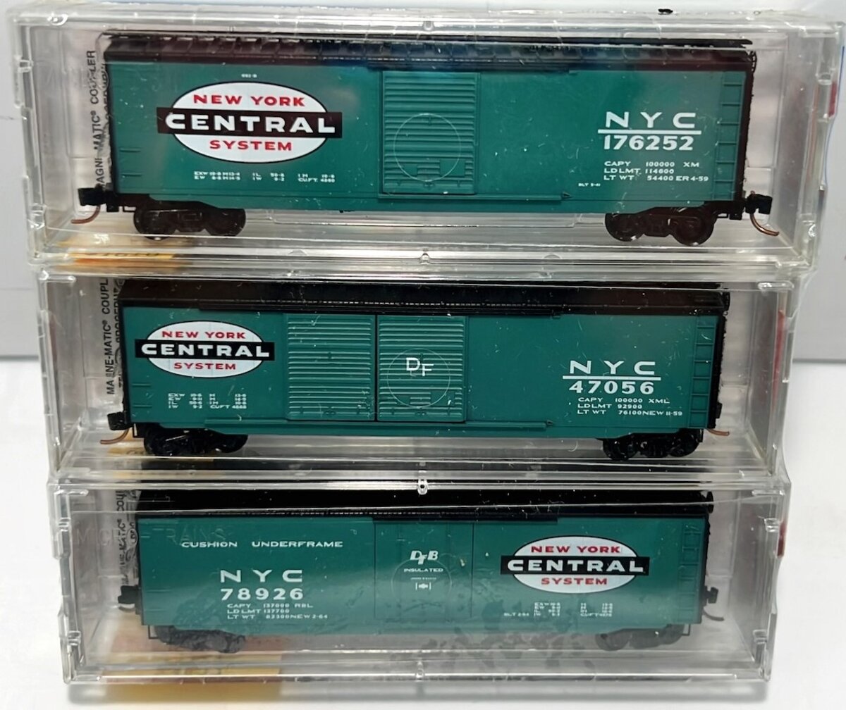 Micro-Trains 03100192 N Scale NYC 50' Standard Boxcar Set (Set of 3)