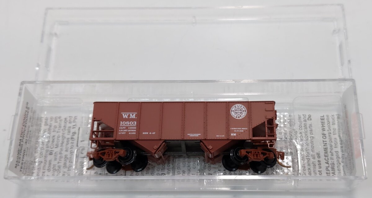 Micro-Trains 05600090 N Western Maryland 33' Twin Bay Rib Side Hopper #10803
