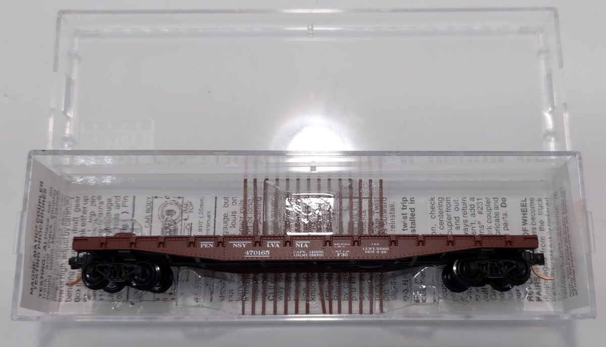 Micro-Trains 04500140 N Pennsylvania 50' Fishbelly Side Flatcar #470165